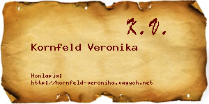 Kornfeld Veronika névjegykártya